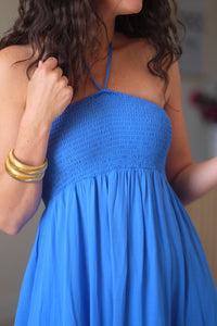 GEOPA BLUE TUBE DRESS - GESTUZ