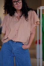 Cotton blouse in powder pink