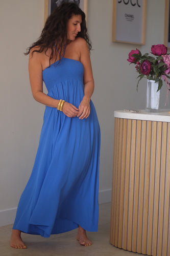 GEOPA BLUE TUBE DRESS - GESTUZ
