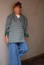 Khloe oversized blazer - green/lilac PDP