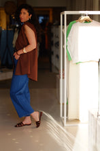 Linnen blouse brown