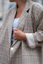 Khloe oversized blazer - lightblue/beige PDP