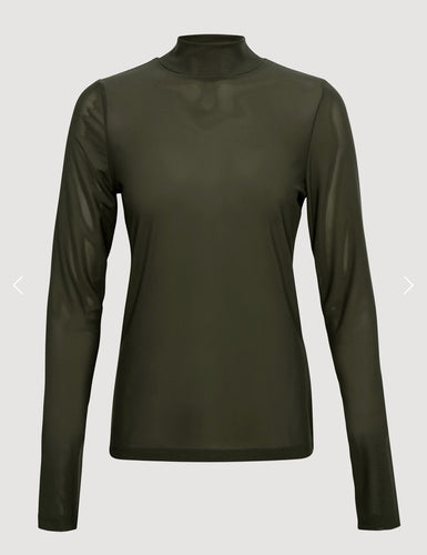 MARLOES MESH TOP - KAKHI