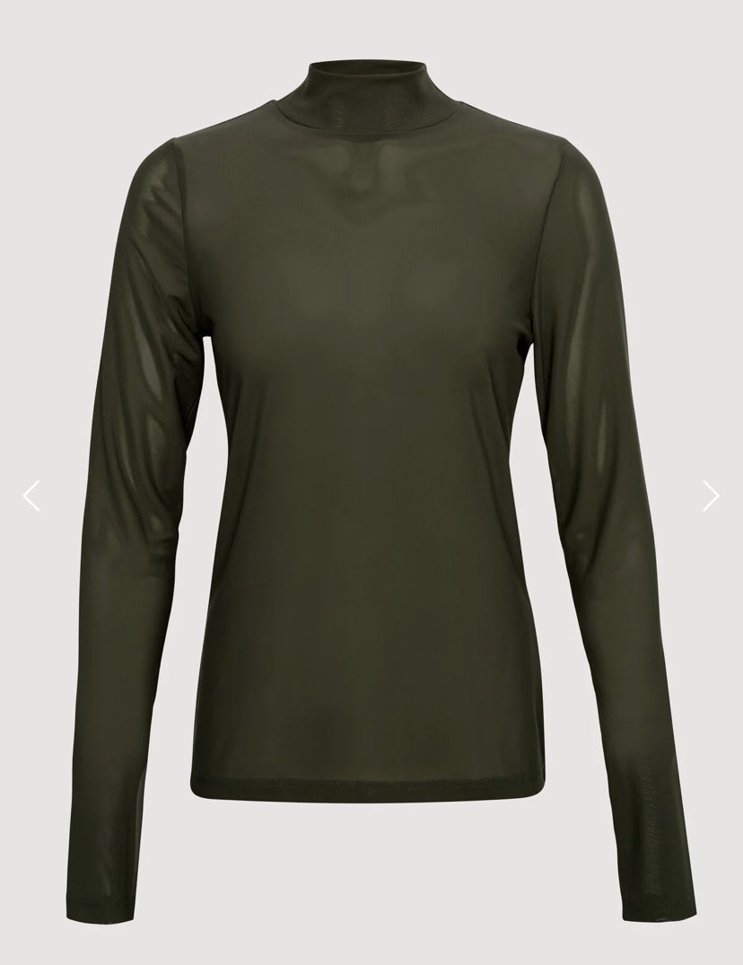 MARLOES MESH TOP - KAKHI