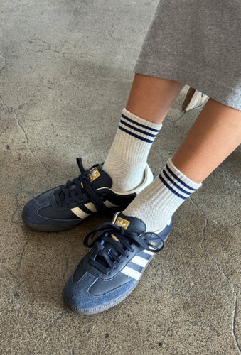 GIRLFRIEND SOCKS - D.BLUE STRIPE