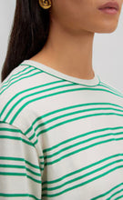 verlee LS green striped top