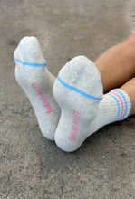 GIRLFRIEND SOCKS - PINK/BLUE STRIPE