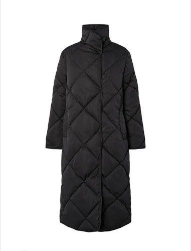 SELURA LONG PADDED COAT - YAS