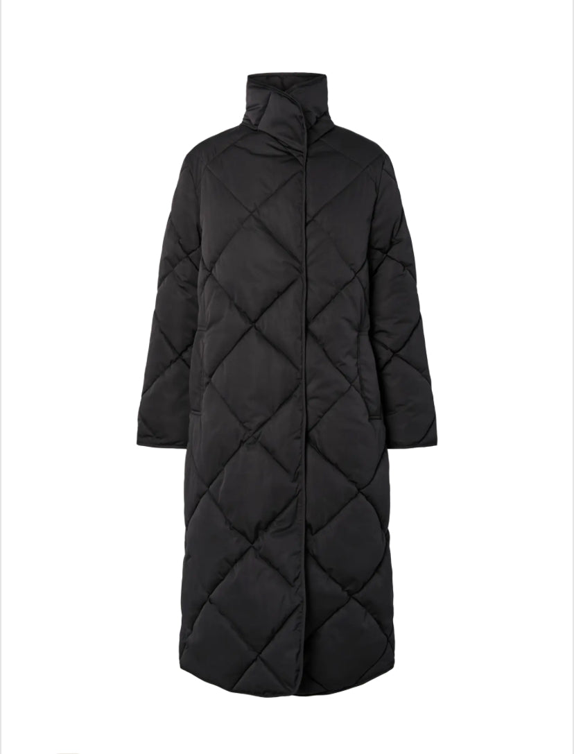 SELURA LONG PADDED COAT - YAS
