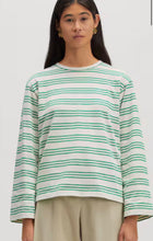 verlee LS green striped top