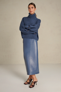 CORIANNE SKIRT CLOUDY BLUE - MARCH23