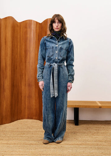 VERVEINE DENIM JUMPSUIT - FRNCH