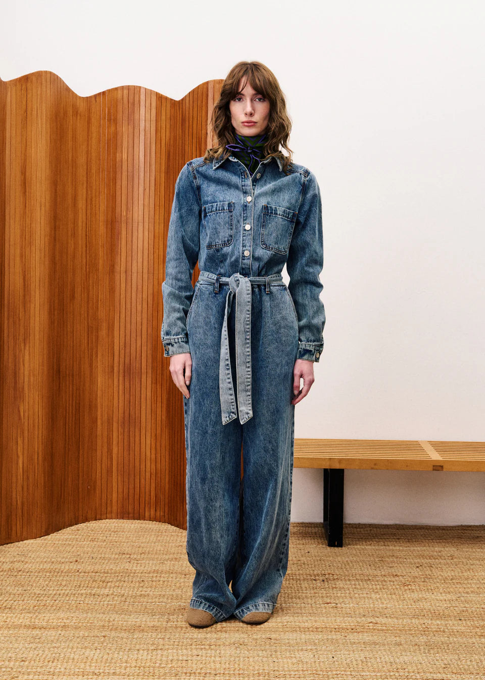 VERVEINE DENIM JUMPSUIT - FRNCH