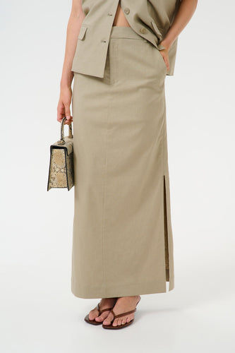 IZZA LINNEN SKIRT - GESTUZ