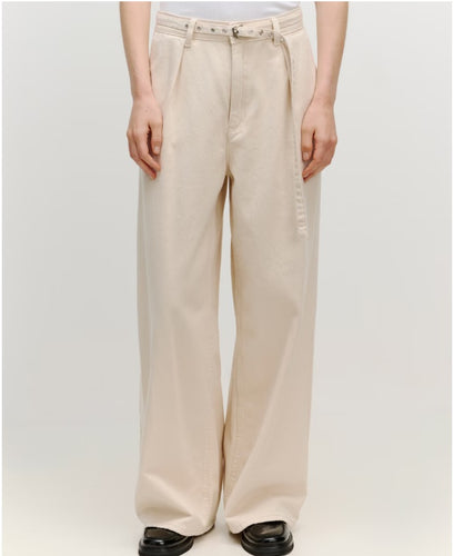 JUNO DENIM ECRU TROUSERS