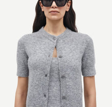 SANOURA CARDIGAN GREY STRIPE  - SAMSOE