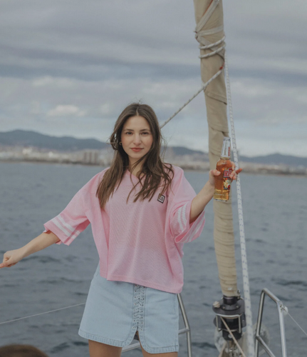 GRACE MESH TEESHIRT PINK - LES SOEURS