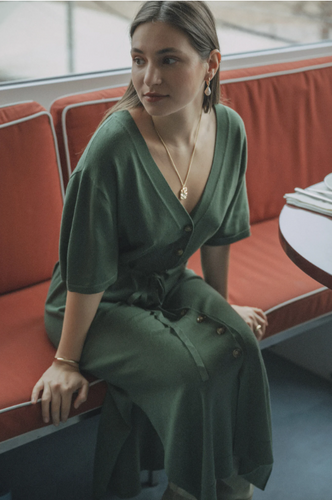 MAXI-DRESS SCARLET KHAKI - LES SOEURS