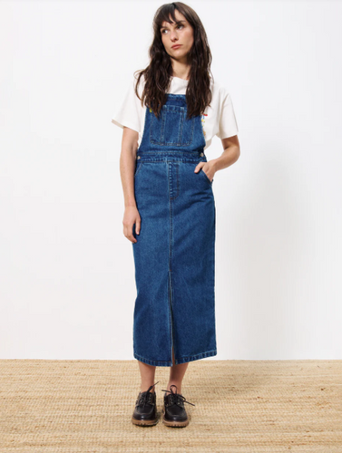 SELVI DENIM OVERALL DRESS - FRNCH