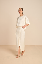 AGUA SATIN SKIRT ECRU - MARCH23