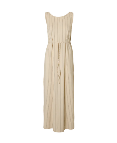 ANOLA LOW BACK ANKLEDRESS - PINSTRIPE - SELECTED