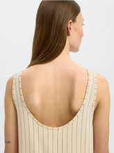 ANOLA LOW BACK ANKLEDRESS - PINSTRIPE - SELECTED