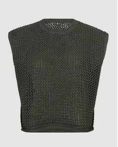 MORI KNIT VEST KAKHI - LES SOEURS