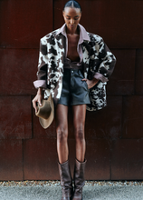 COWPRINT BLAZER BROWN/WHITE