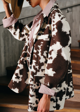COWPRINT BLAZER BROWN/WHITE