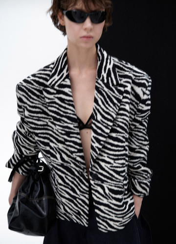 ZEBRA BLAZER BLACK/WHITE