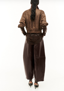 BROW LAQUEE BARREL TROUSERS