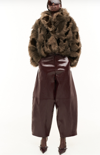 BROW LAQUEE BARREL TROUSERS