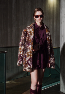 JACQUARD BLAZER BROW/BURGUNDY