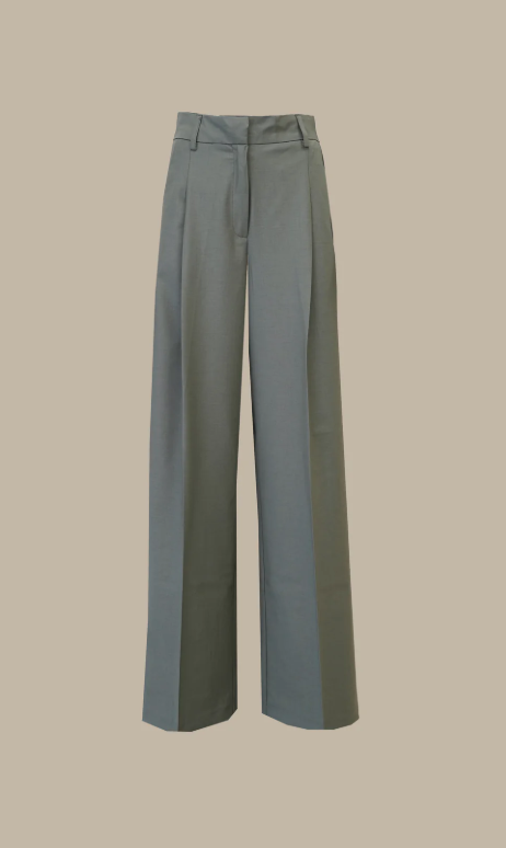 EDITH TROUSERS FADED GREEN - MARCH23