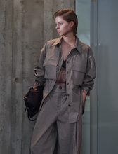 STRIPED SHIRT BROWN/BLUE