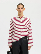 SLFWADA LS STRIPE COLLAR TOP - SELECTED