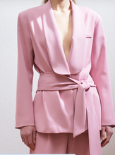 PINK BLAZER WITH WAISTBELT