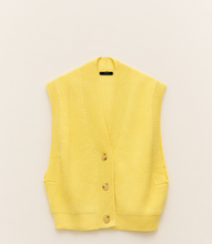 KNIT VEST YELLOW/PINK