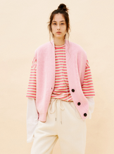 KNIT VEST YELLOW/PINK