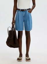 SLFwide merla-kori HW denim shorts - selected