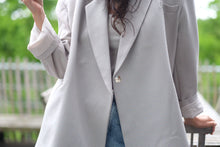 Khloe oversized blazer - greyblue PDP