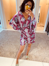 KATHLEEN SHORT WRAP DRESS - RASPBERRY