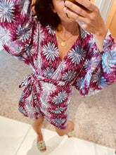 KATHLEEN SHORT WRAP DRESS - RASPBERRY