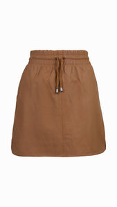 GRACE LEATHER SKIRT CAMEL - MARCH23