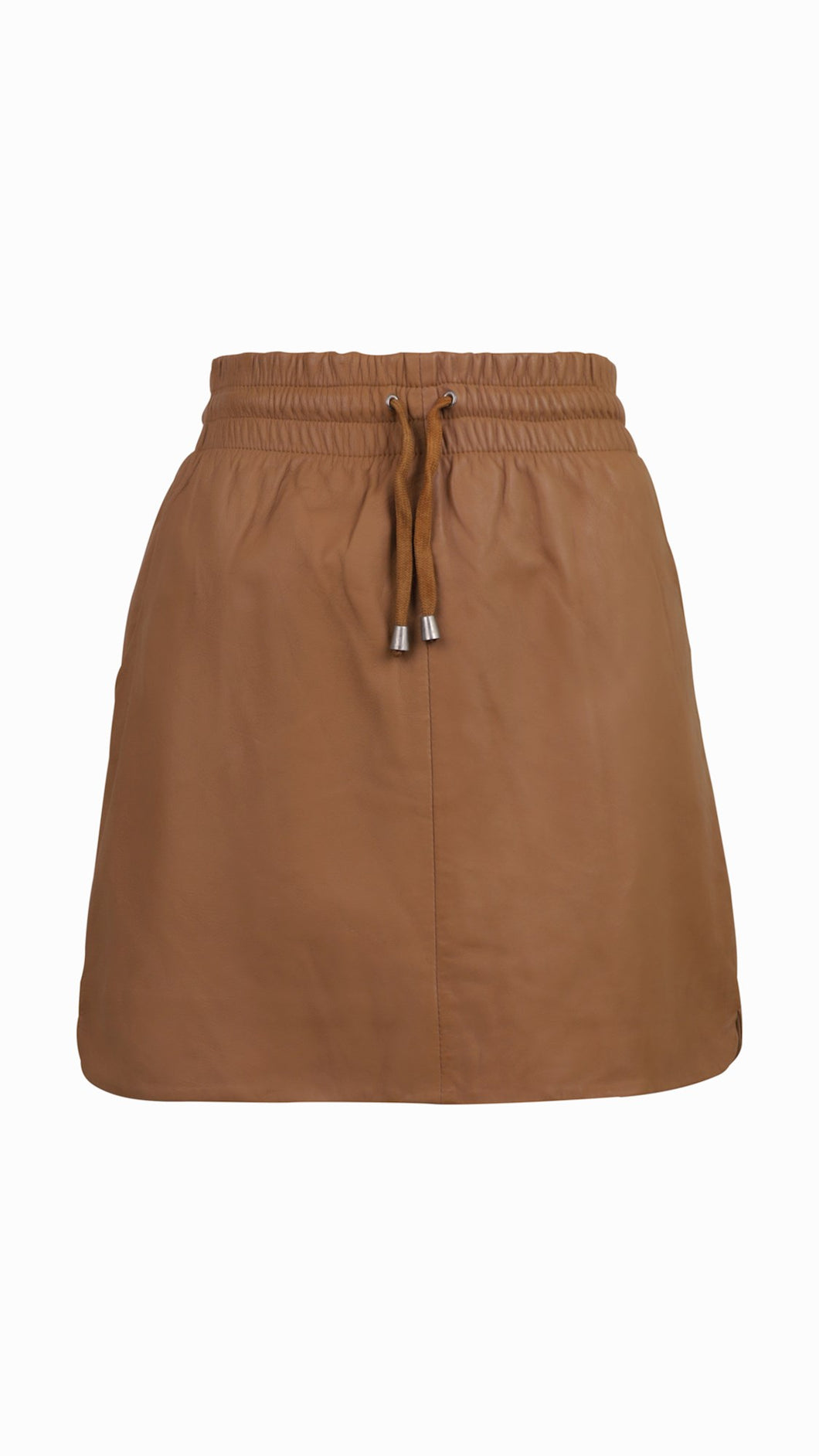 GRACE LEATHER SKIRT CAMEL - MARCH23